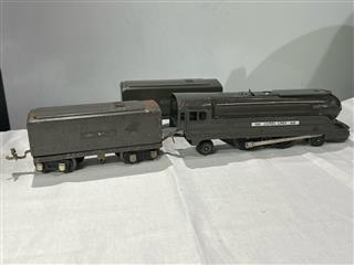 Lionel 1688 Gunmetal Locomotive w/ 2x 1689T Tenders – Prewar O Gauge – One Power